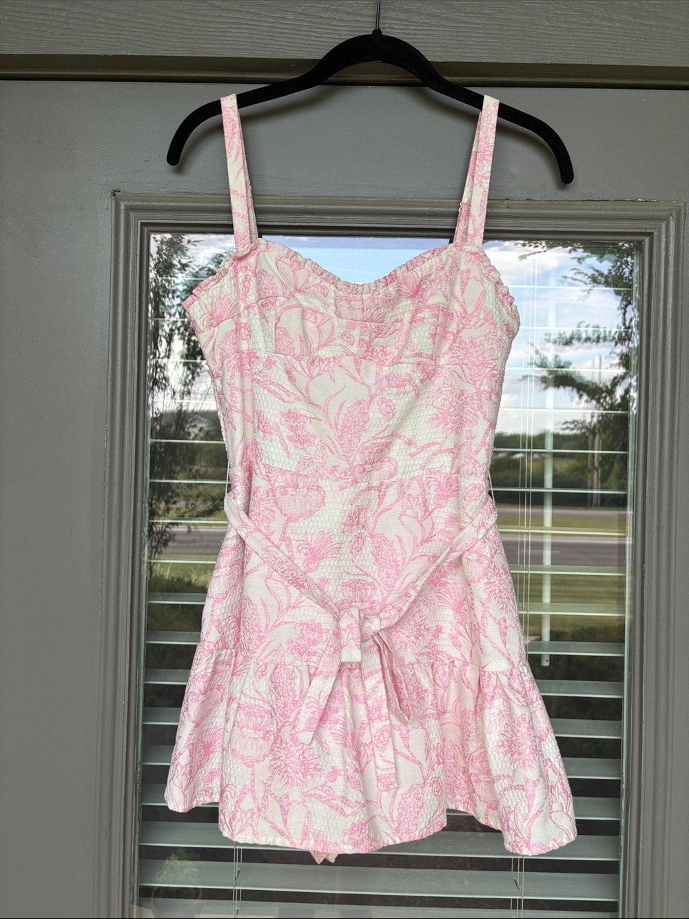 Amanda Uprichard Giacini Romper in
Shocking Pink - Picture 2 of 13